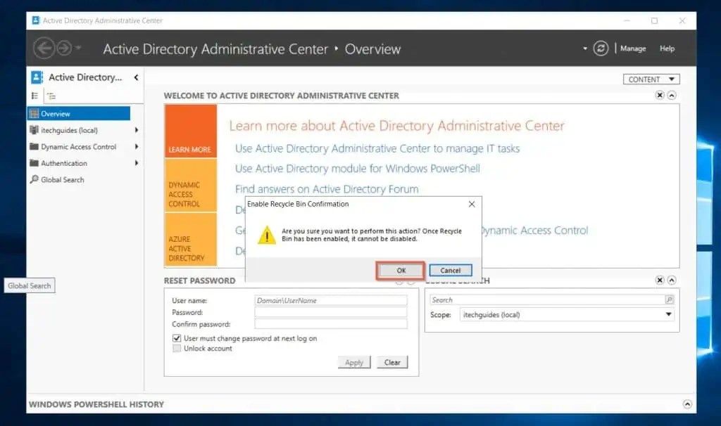 How to Enable Active Directory Recycle Bin (2 Methods) Itechguides