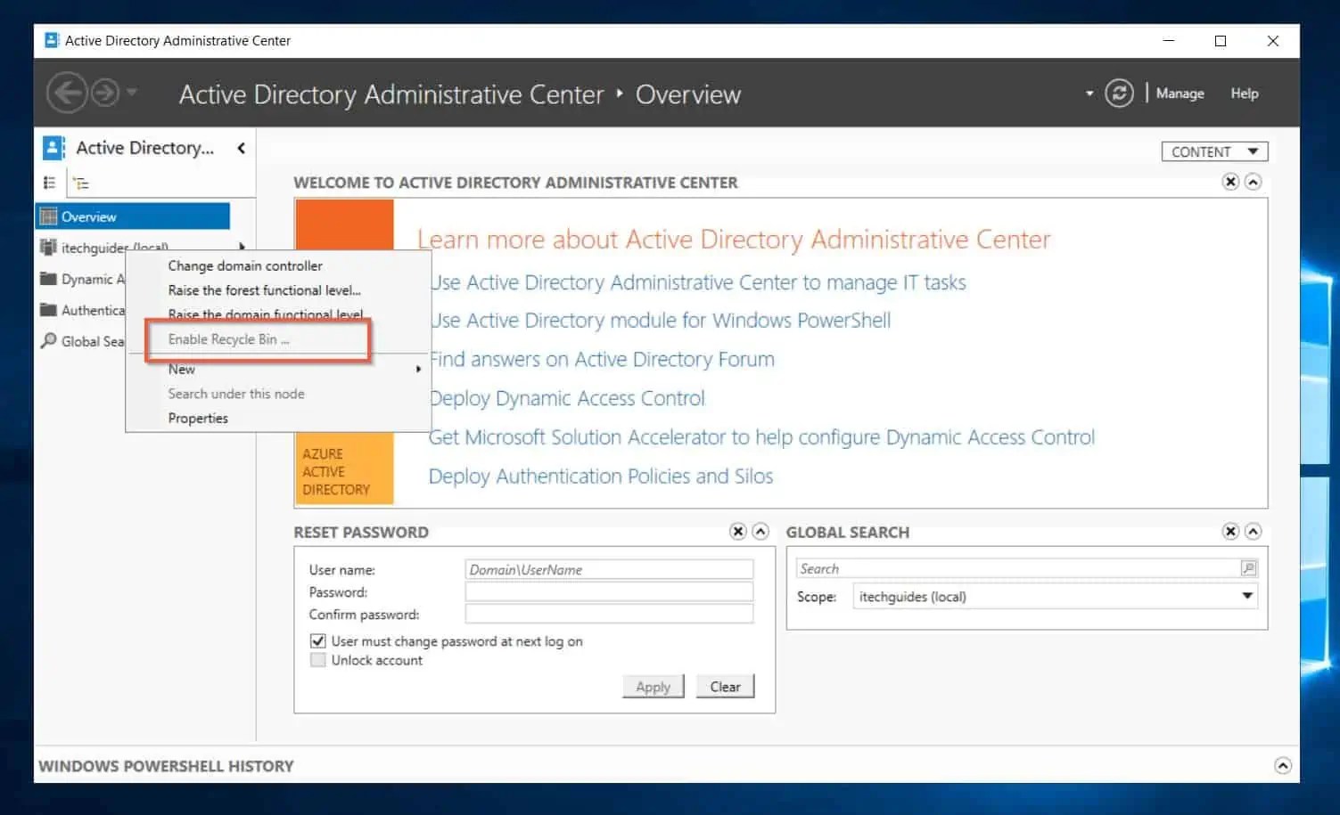How to Enable Active Directory Recycle Bin (2 Methods) Itechguides