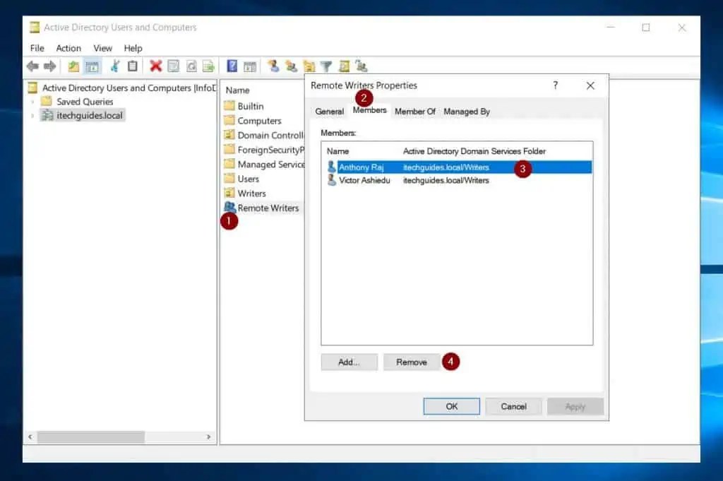 How to Remove AD (Active Directory) Group Member Itechguides