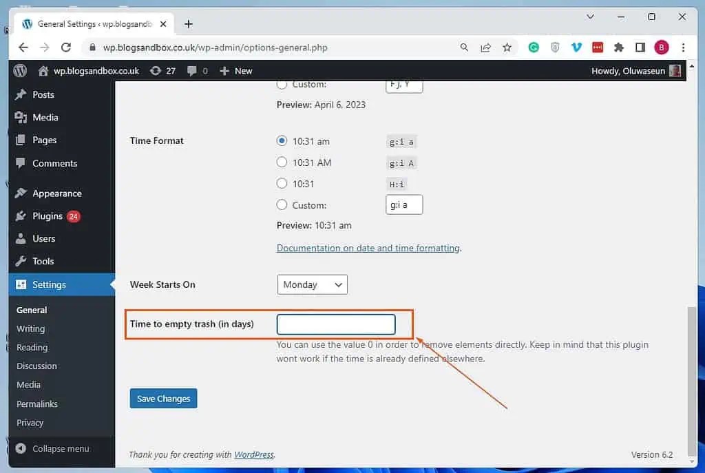 How to Empty Trash in WordPress Itechguides