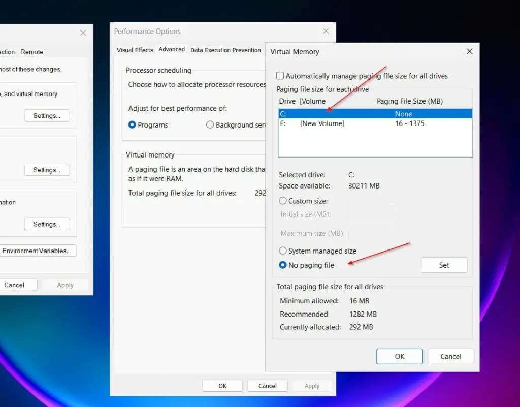 Set paging file size in Windows 11 Tech Empire Solutions