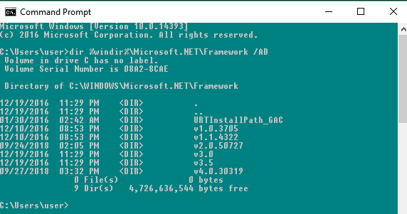 2 Ways To Check Framework Version Using Command Line