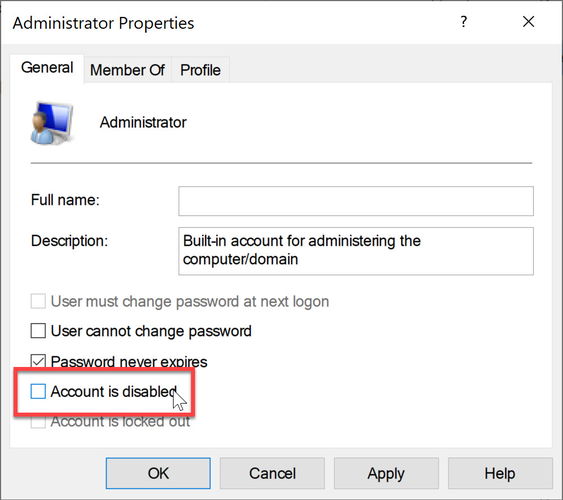 Enable, Disable Or Delete BuiltIn Administrator Account In Windows 10