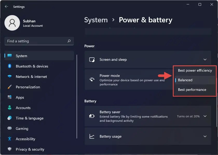 2 Ways To Change Power Modes In Windows 11