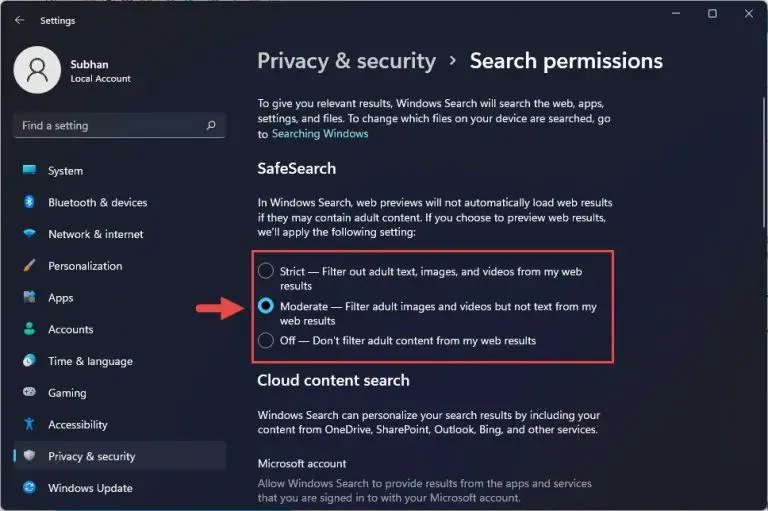 Fix SafeSearch Not Turning Off In Windows 11/10
