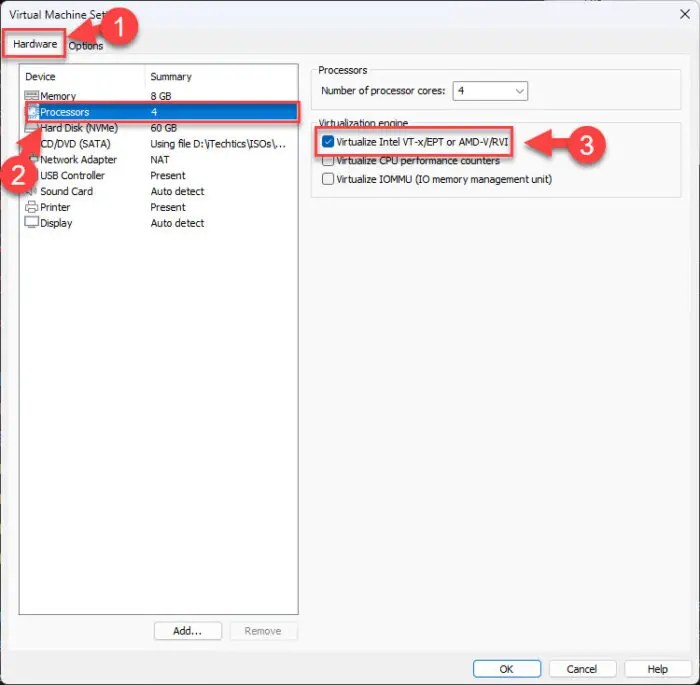 How To Enable Nested Virtualization (VTx) On HyperV, VMWare