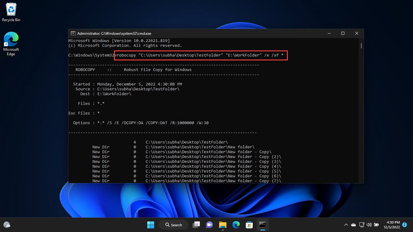 How To Copy Folder Structure Without Files