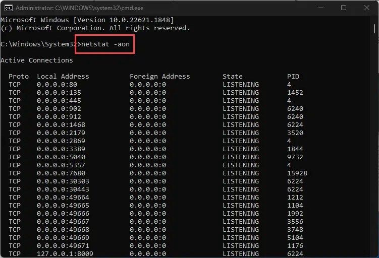 Check For Listening (Open) Ports With NetStat And PowerShell