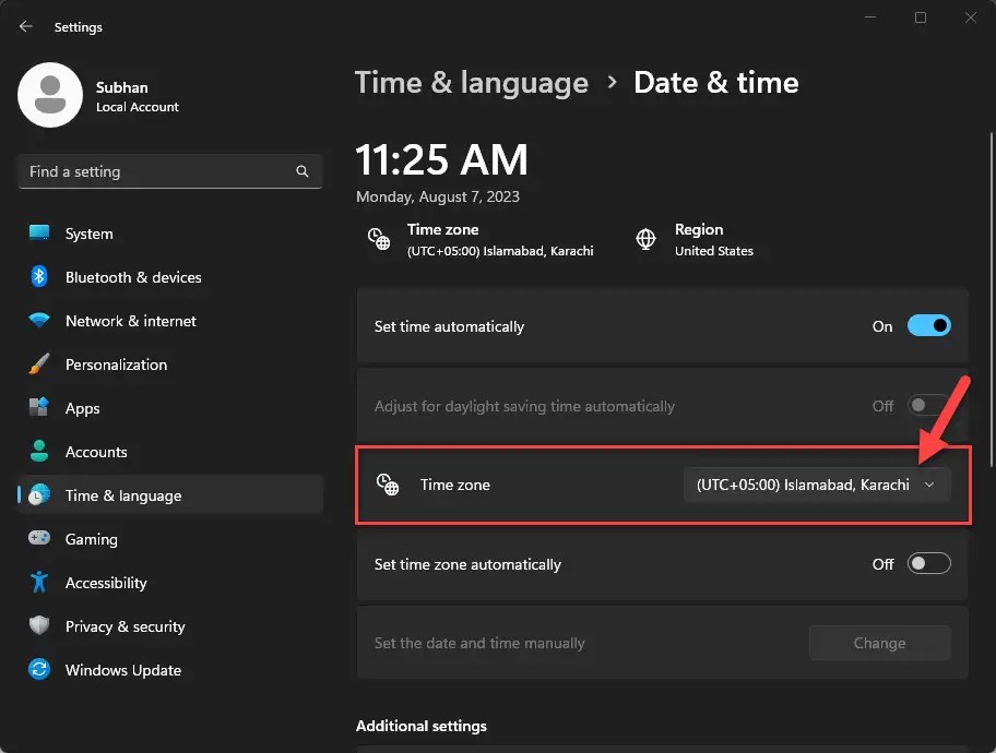 How To Set The Correct Time Zone In Windows 11 (Automatically + Manually)