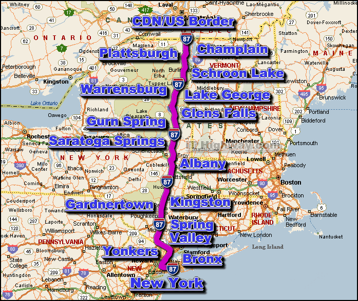 I87 Road Maps, Traffic, News