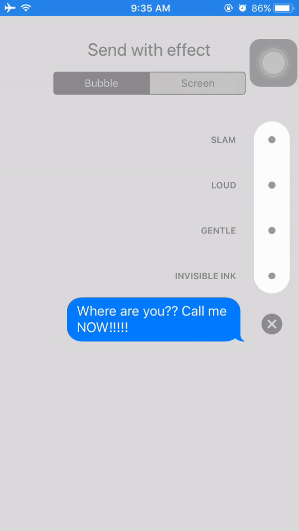 [GIFs] iOS 11 New iMessage Screen Effects Echo and Spotlight iTipBox