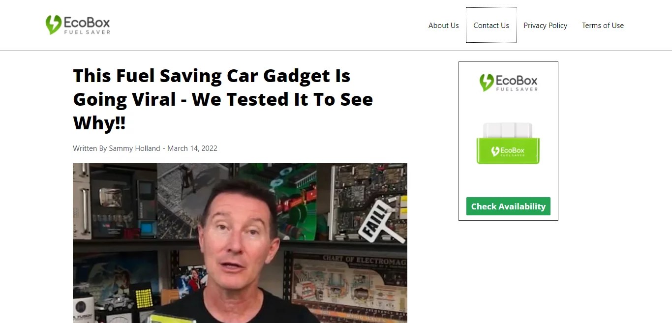 Ecobox Reviews Another Fuel Saver Scam! [MARCH 2022]