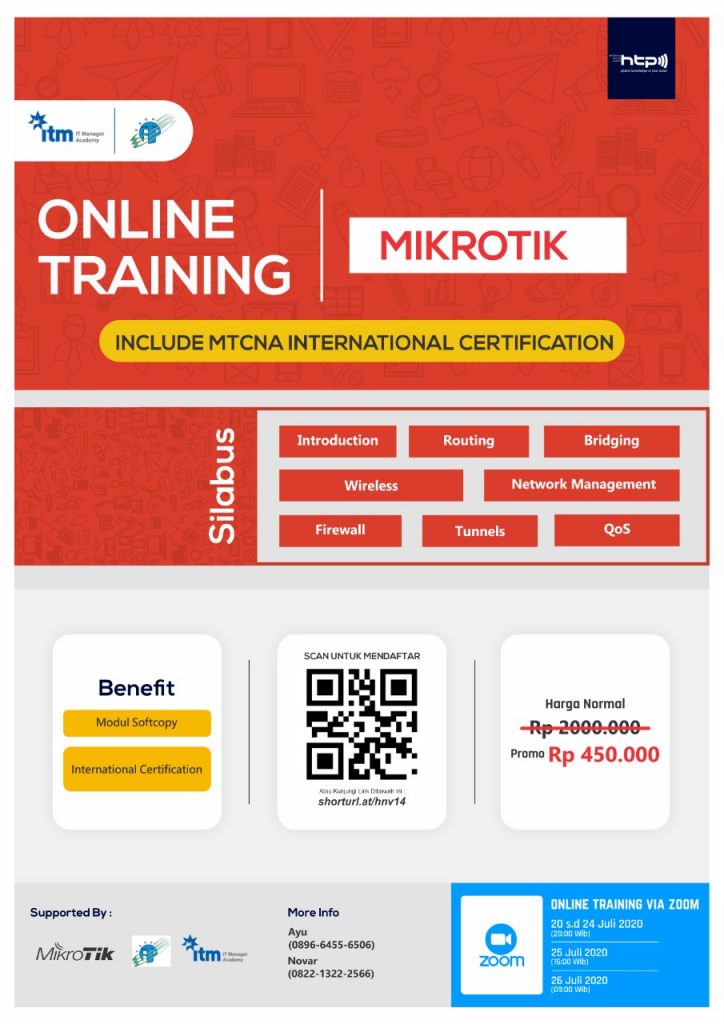 Network & Mikrotik Training + Sertifikasi Internasional MTCNA – IT Manager  Academy