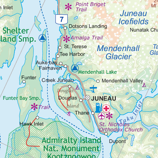 Inside Passage Alaska Map With Cities