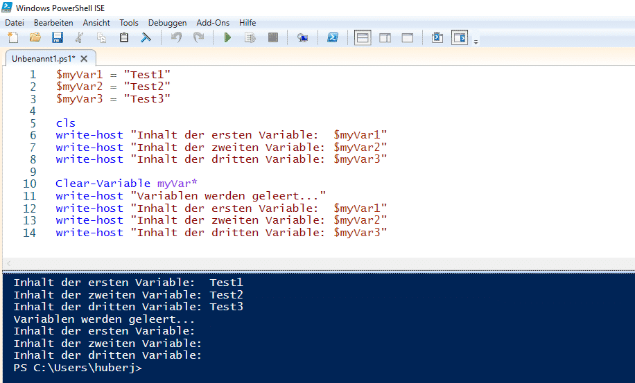 PowerShell ClearVariable & RemoveVariable