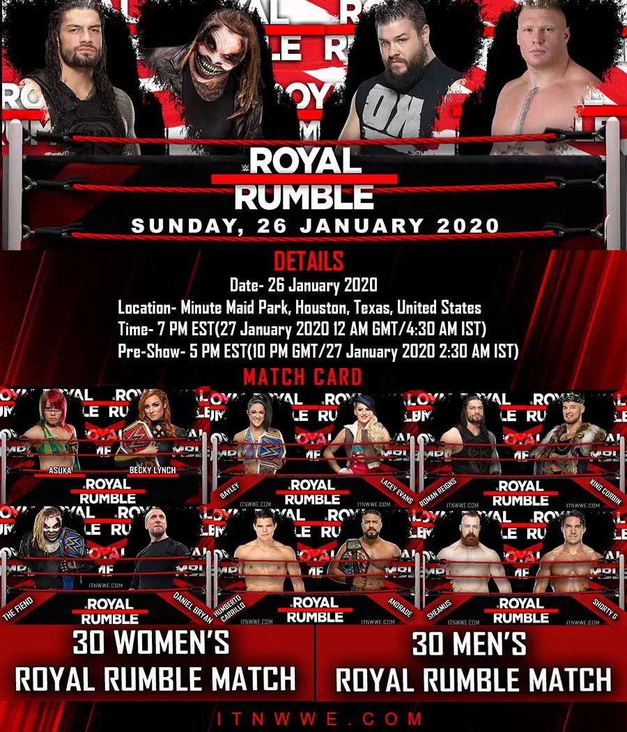 WWE Royal Rumble 2020 News, Date, Location, More Details ITN WWE