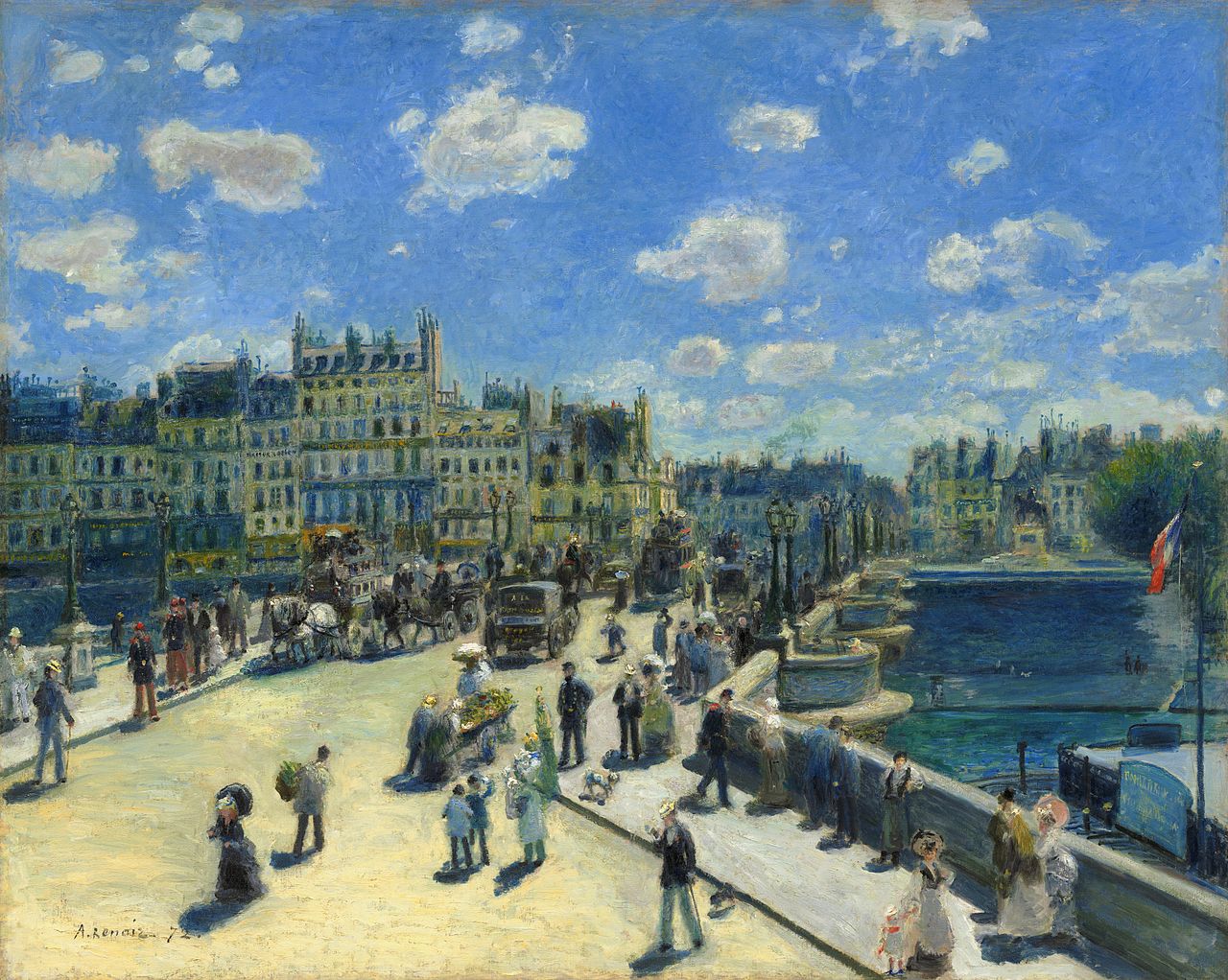 Pierre Auguste Renoir Painting depicting Paris in the 19th Century 