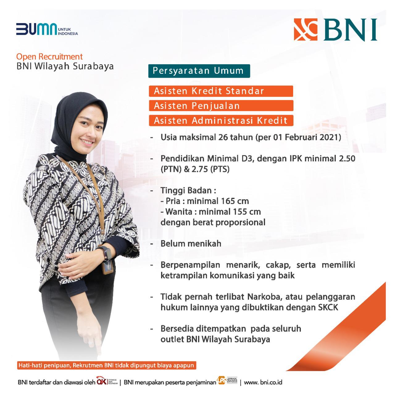 Open Recruitment BNI Departemen Teknik Geofisika
