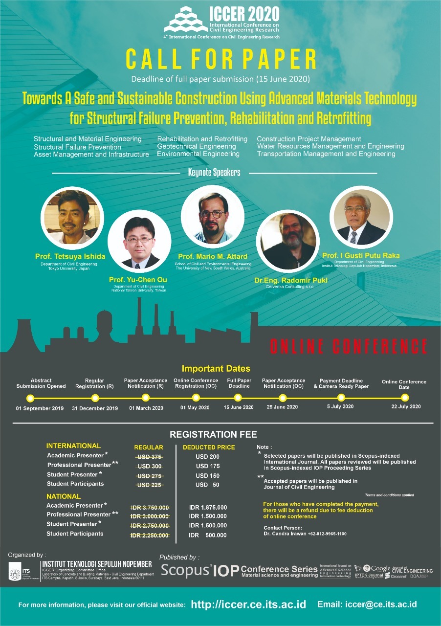Call for Paper ICCER 2020 Institut Teknologi Sepuluh Nopember