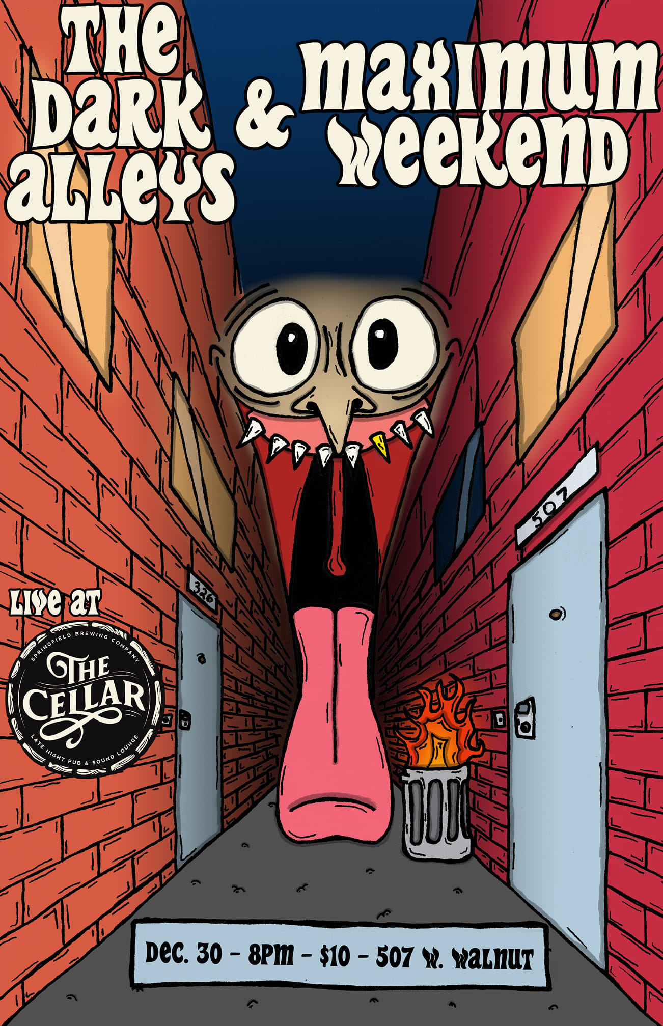 The Dark Alleys & MAXIMUM WEEKEND at The Cellar It's All Downtown It's All Downtown