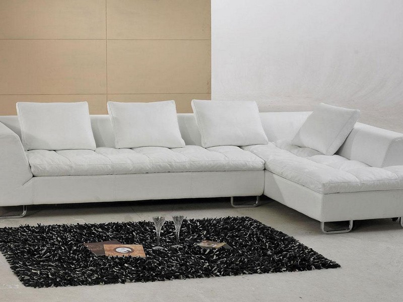 Leather And Cloth Sectional Sofas Home Design Ideas