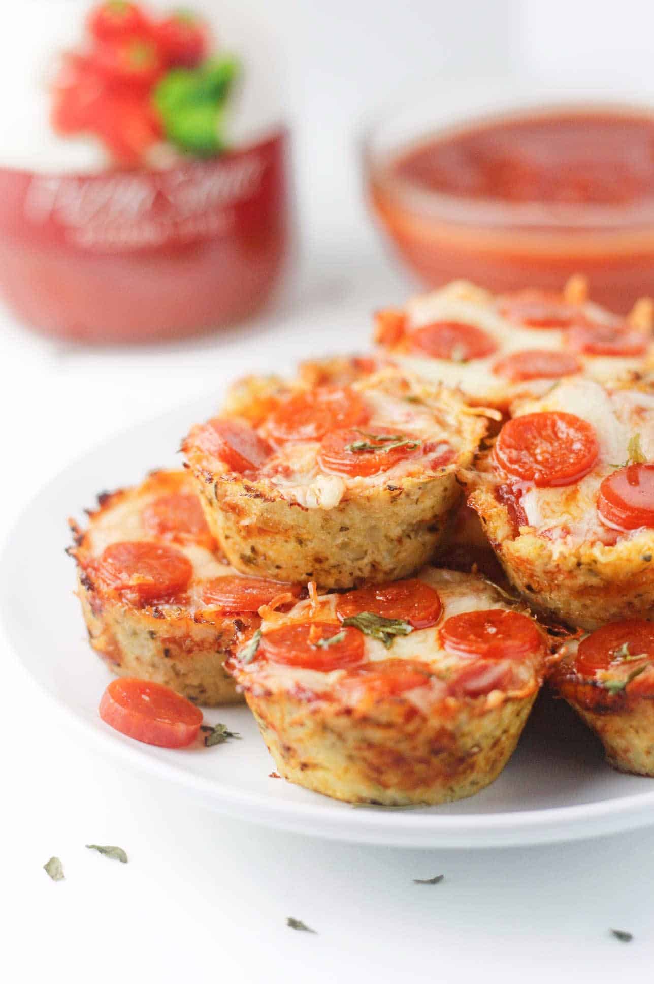 Low Carb Cauliflower Pizza Bites - It's Cheat Day Everyday