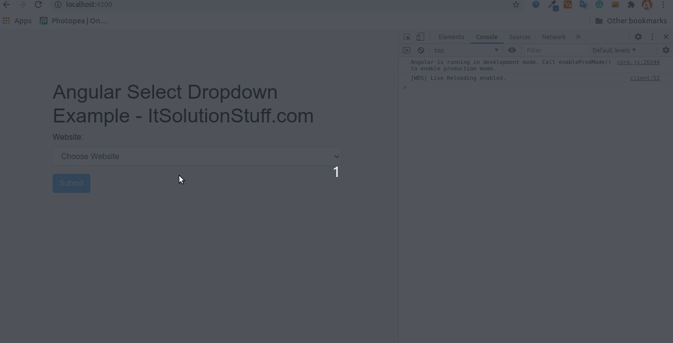 Angular 11/10 Select Dropdown Example Tutorial