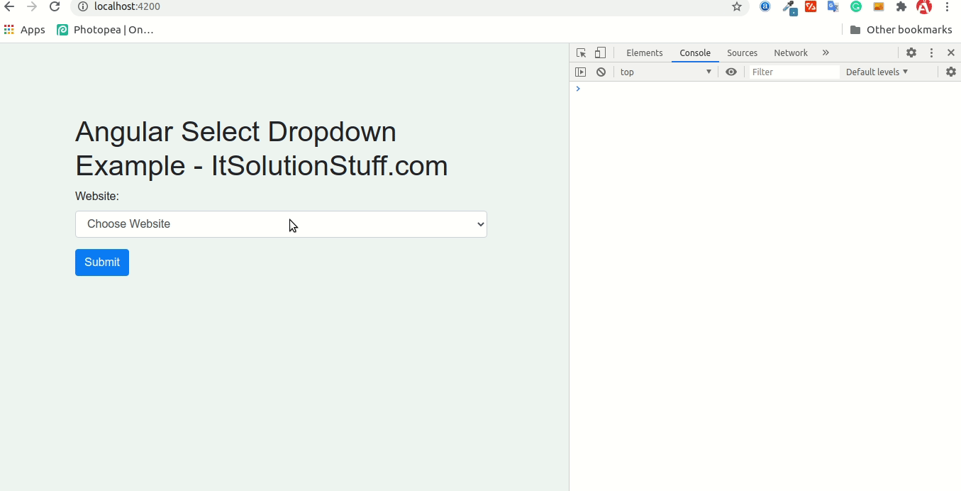 Angular 11/10 Select Dropdown Example Tutorial