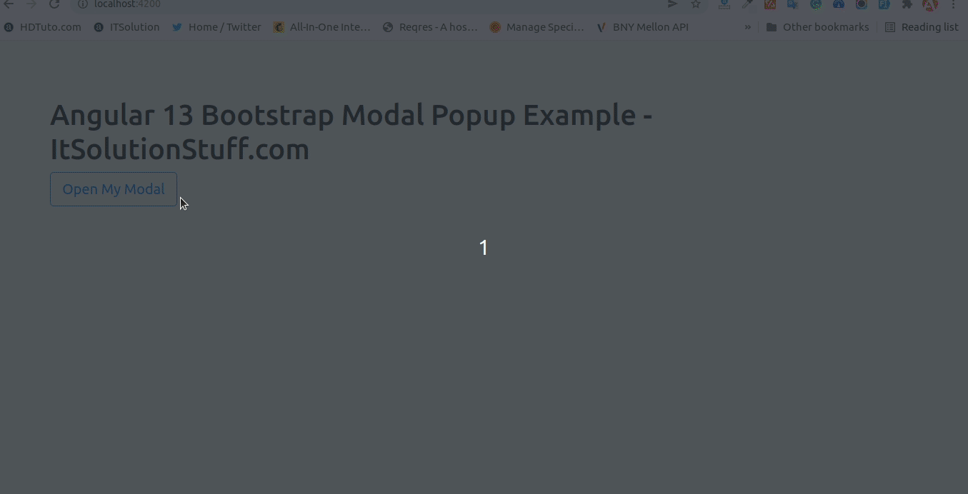 Angular 13 Bootstrap Modal Popup Example