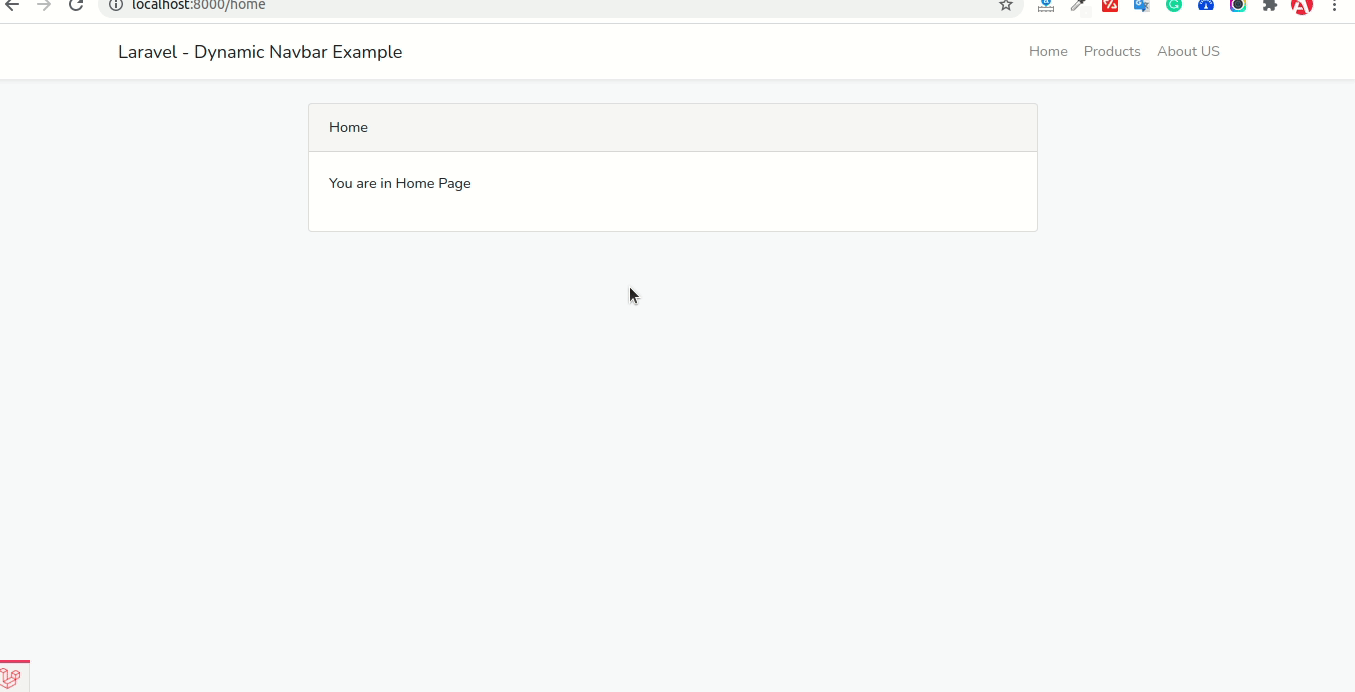 Laravelの動的ナビゲーションバーを作成する