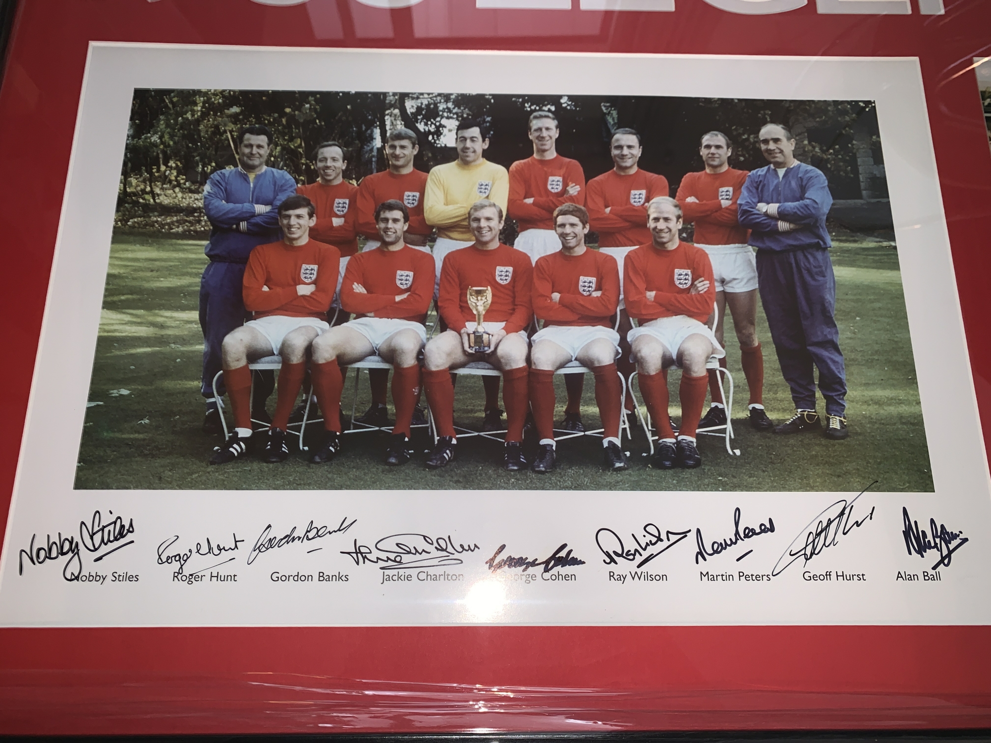 Multi Signed England 1966 World Cup Final Squad Photo