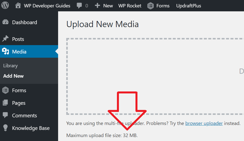 How to see WordPress upload limit IT Support Guides