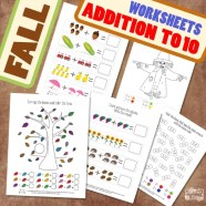 Fall Addition Coloring Worksheets Printable Word Searches