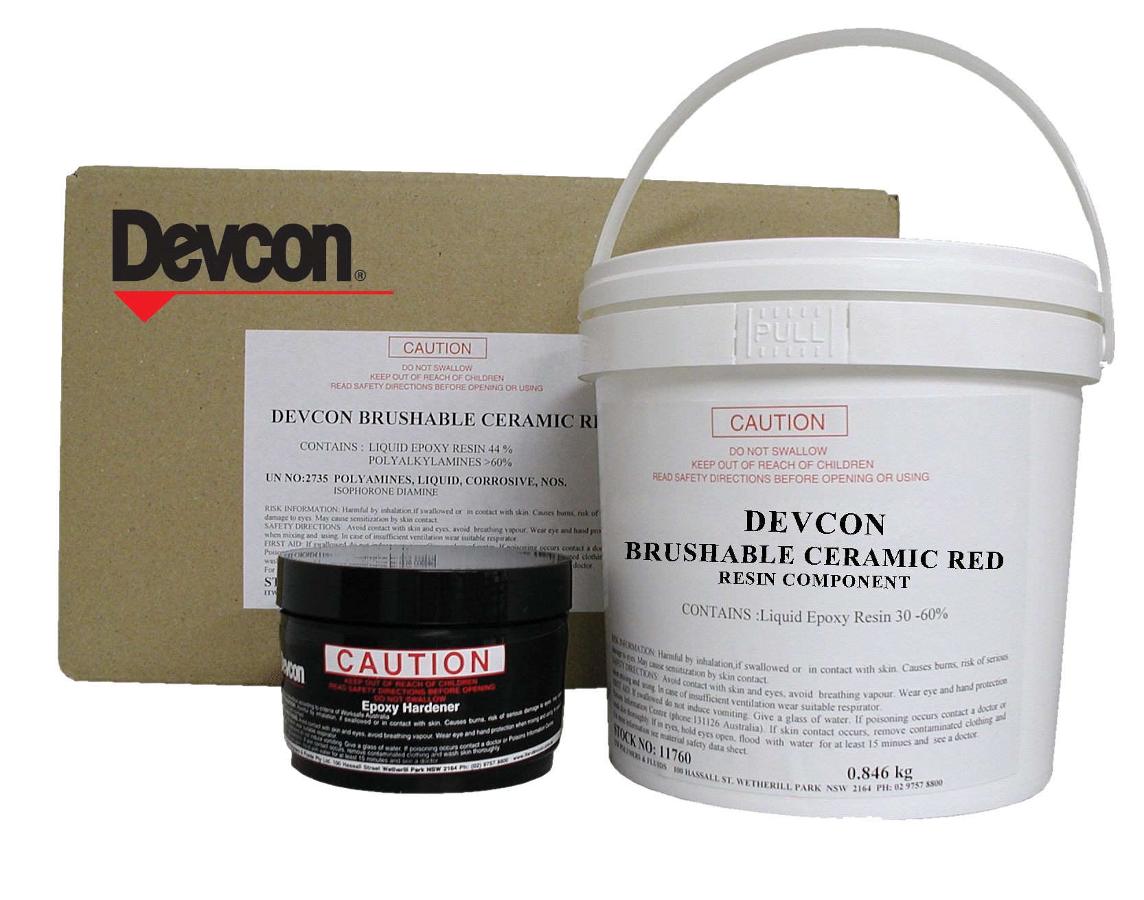 Devcon Brushable Ceramic Red ITW Chemin