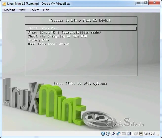 Install Linux Mint 12 in VirtualBox Install Linux Mint in VirtualBox