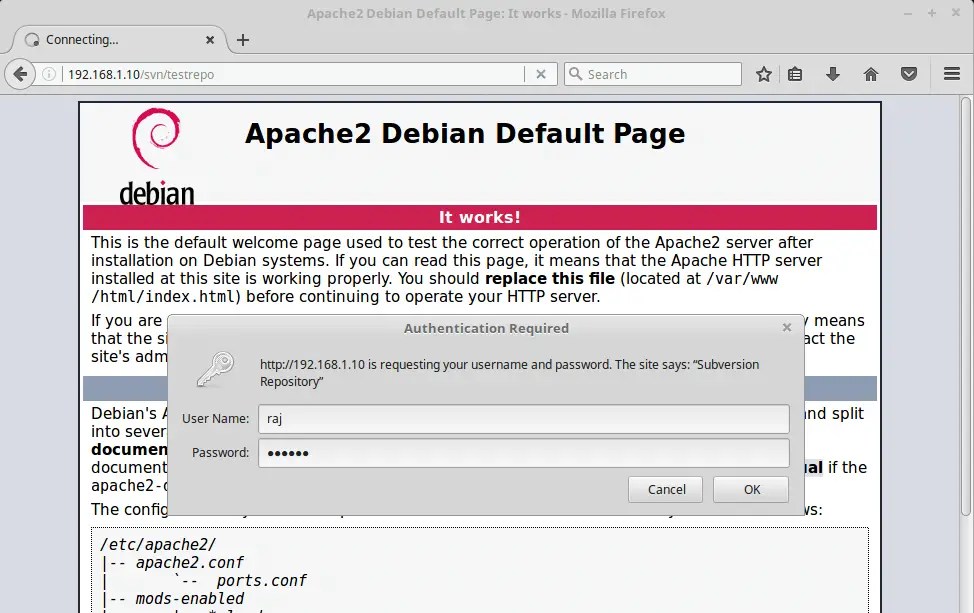 Install Apache SVN (Subversion) on Debian 9 / Ubuntu 16.04