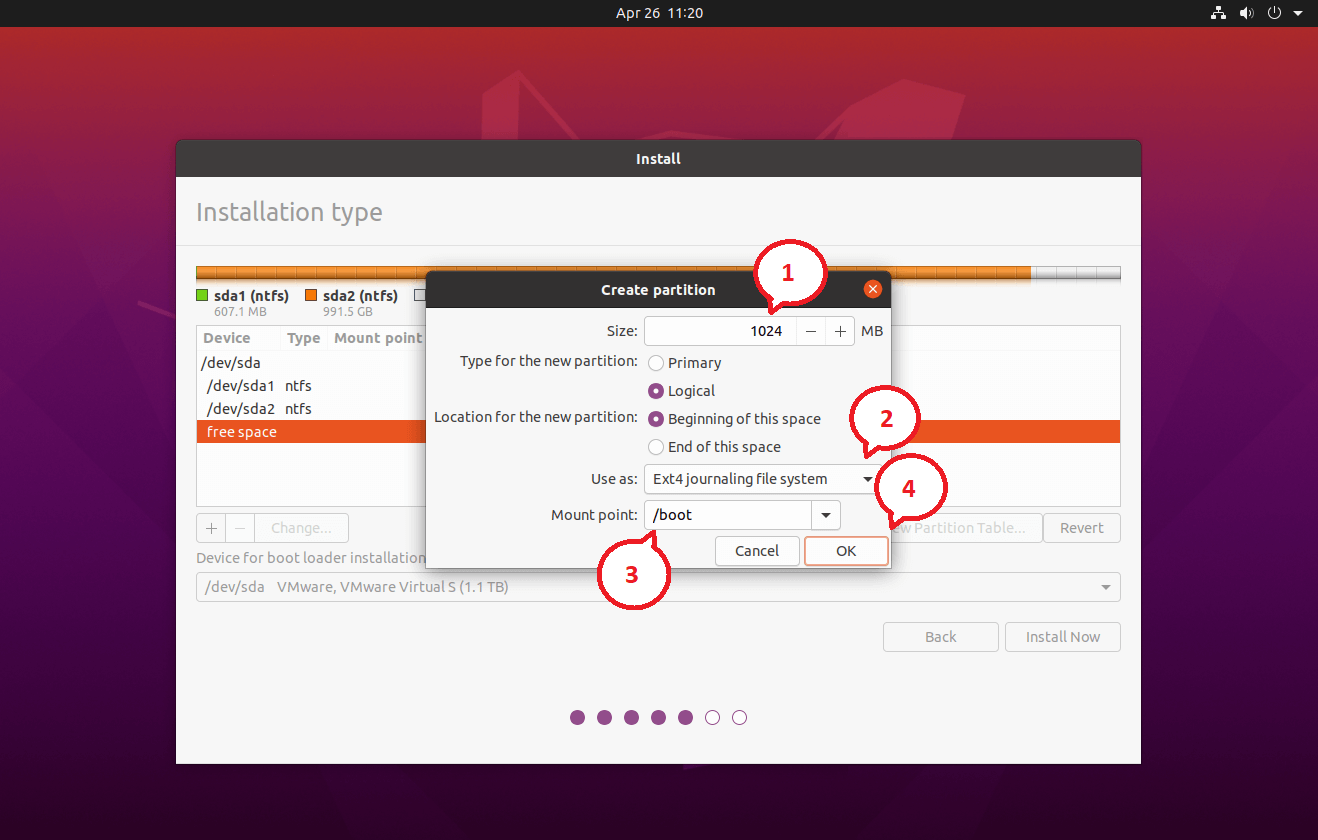 How To Install Ubuntu 20.04 Alongside With Windows 10 in Dual Boot