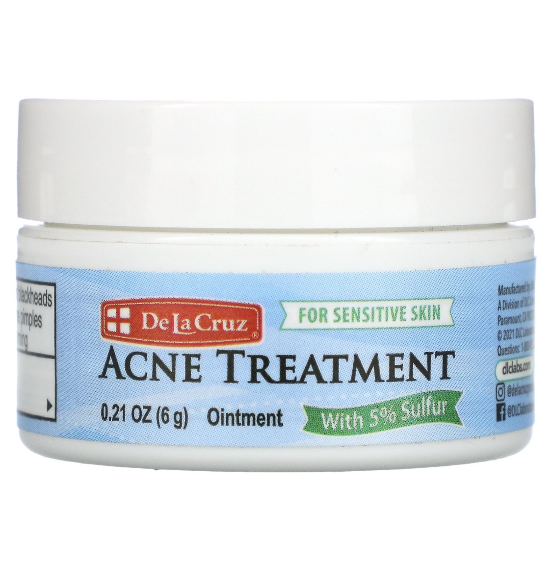 De La Cruz, Ointment, acne treatment with 5 sulfur 6g (mini size