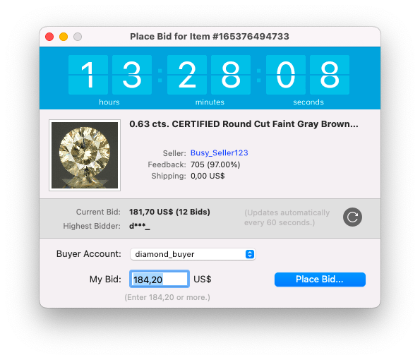 GarageBuy Search, track and bid on eBay items