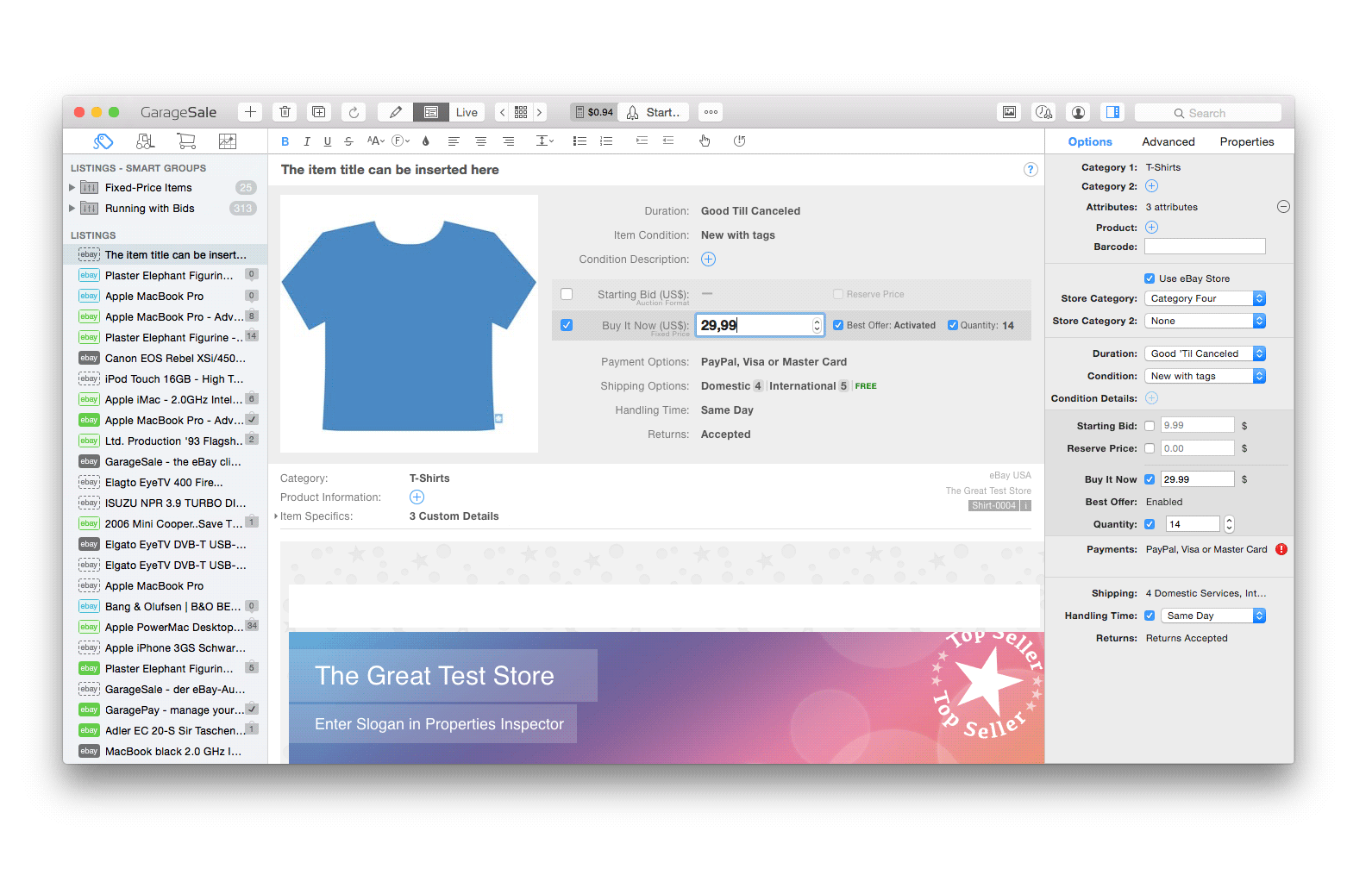 Garage Sale An Ebay Tool For Mac