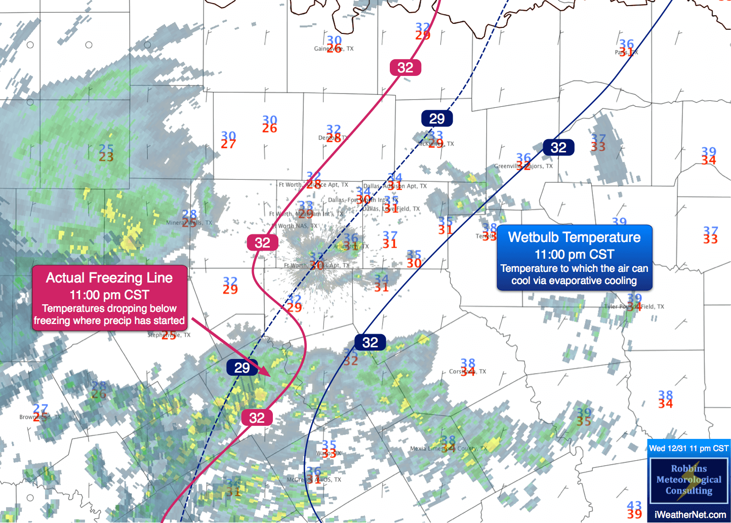 DFW Freezing Rain Expected Over North Texas Tonight and