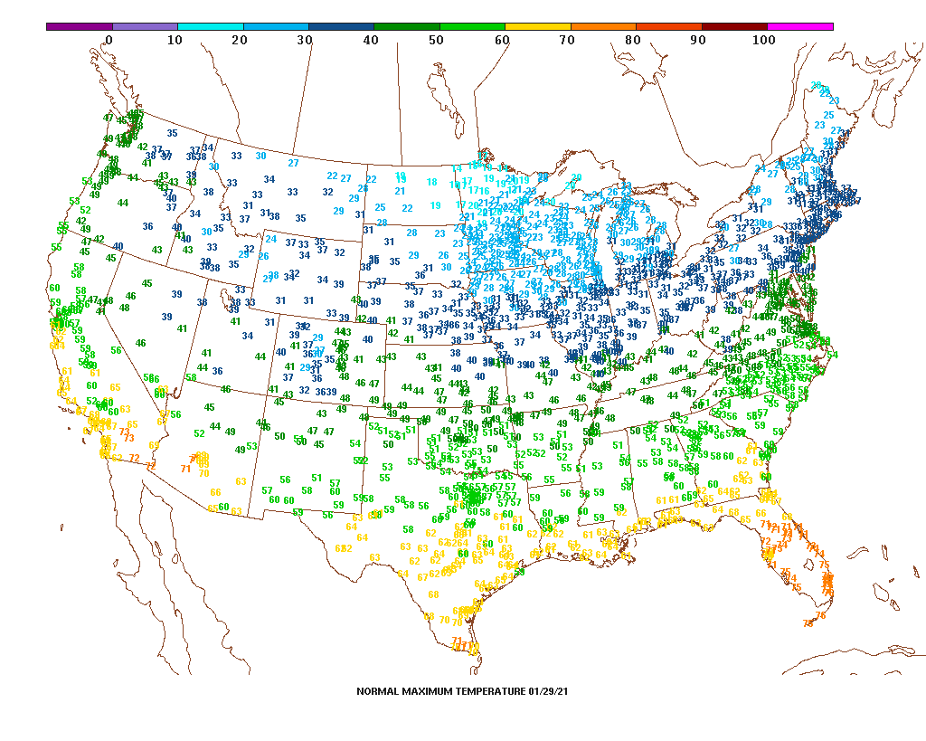 Yesterday's Temperatures & Today's 24Hr Temp Change