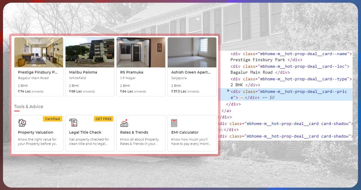How to Scrape Property Data from MagicBricks and 99Acres?
