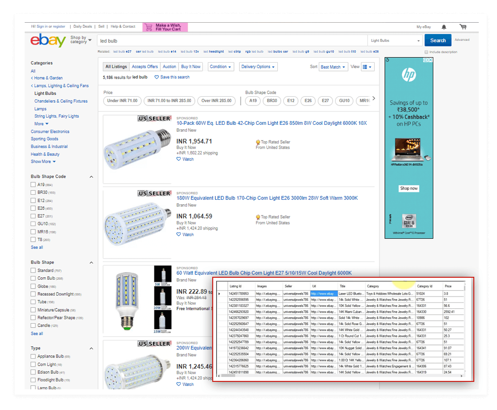 eBay Product Price Data Scraping Scrape eBay Product Price Data