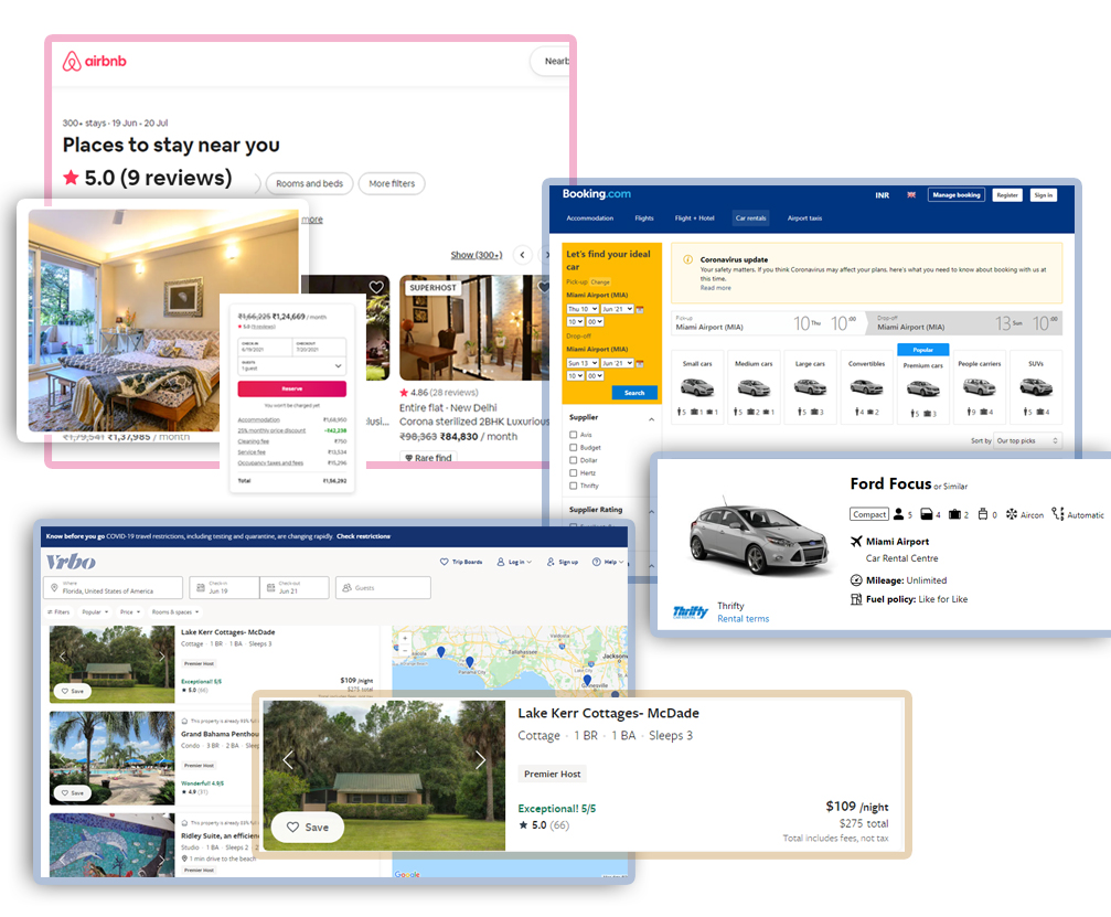 Web Scraping for Airbnb, VRBO &