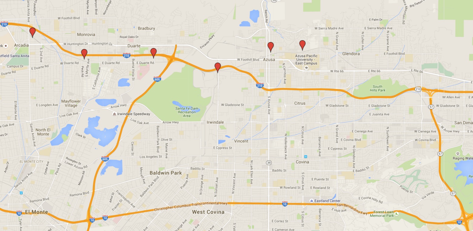 Foothill Gold Line from Pasadena to Azusa Station & Parking Guide I