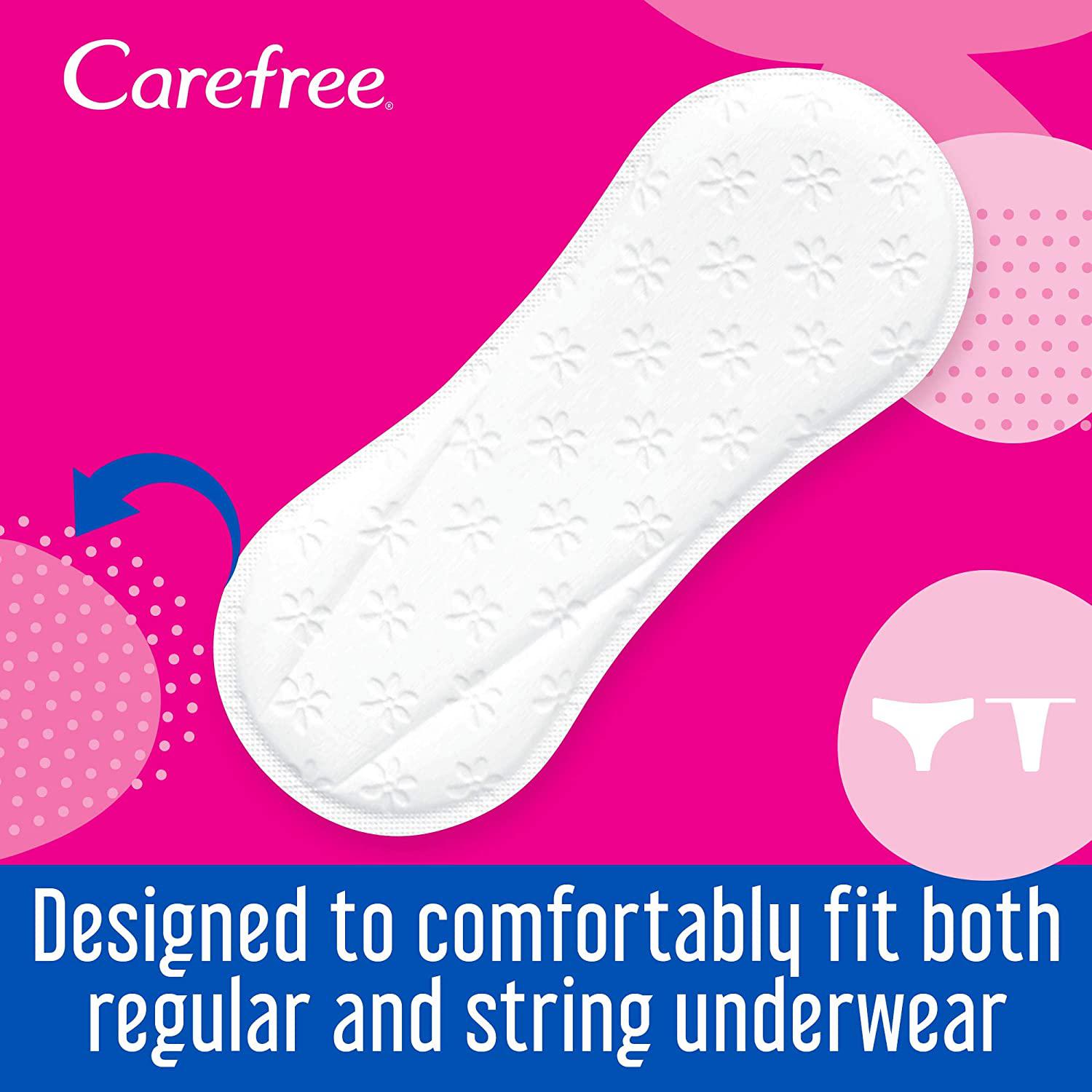 Carefree Panty Liners Unscented Cotton Feel Normal 56 Pieces