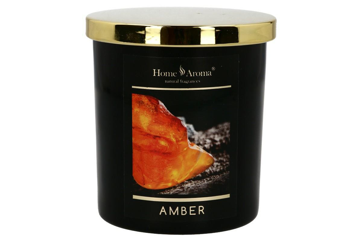 Home Aroma scented candle AMBER 300g 8x10cm burning time 40h