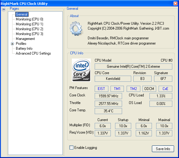 Performance and Power Management Technologies in Intel Processors. Part