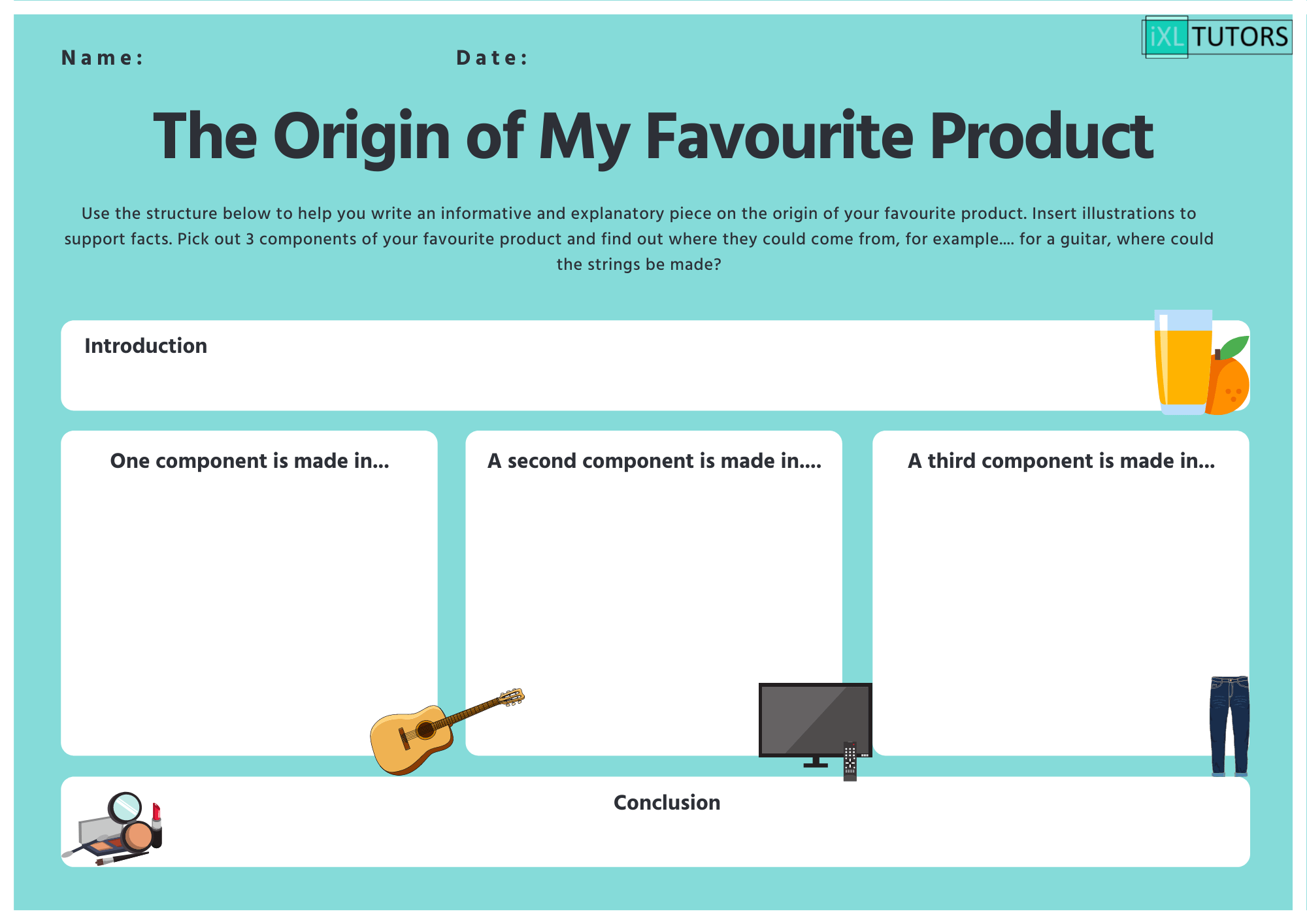 Product Origin Activity (Download) iXL Tutors